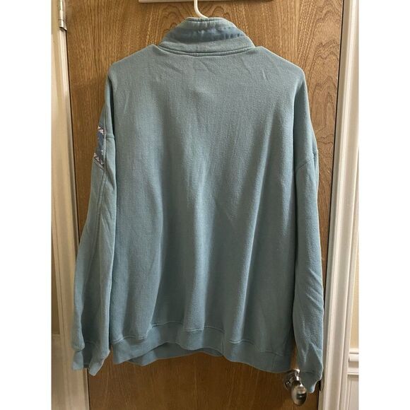 Vintage Bobbie Brooks Sweatshirt Womens XL Blue Aztec 1/4 Zip 90s Grandma - Picture 8 of 11